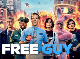 image of characters and title from the movie Free Guy (2021)