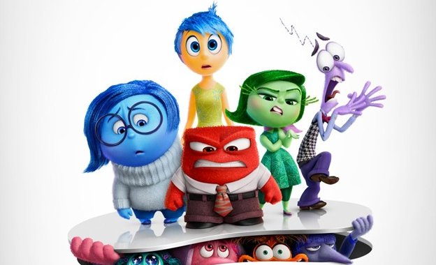 Movie image for Inside Out 2, featuring all of the emotions present in the movie.