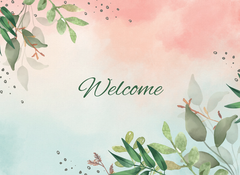 Decorative welcome banner