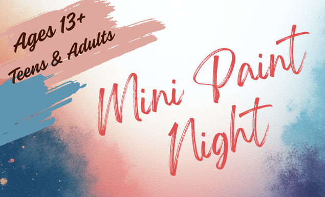 The words Paint Night surrounded by paint brushes