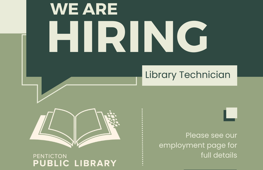 We are hiring a library tech 2024